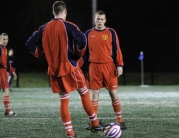 Action From a Night of Soccer Six