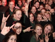 Cherri V Entertains Pupils at Longcroft School