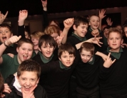 Cherri V Entertains Pupils at Longcroft School