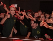 Cherri V Entertains Pupils at Longcroft School