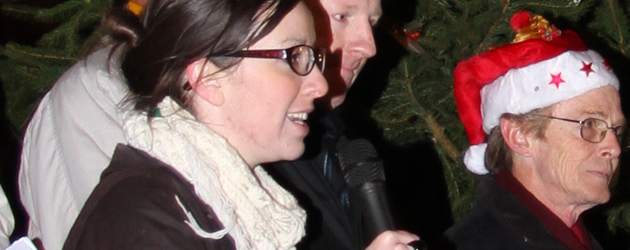 The Macmillan Tree of Thoughts at Wednesday Market was switched on yesterday in Beverley, a large crowd gathered...