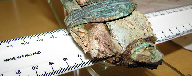 A Slice of Iron Age Technology Coming to Beverley The Treasure House, Beverley, is this week taking delivery of a superb replica of one of the swords...