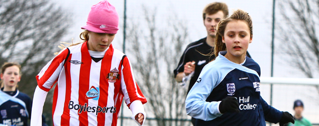 The Hull Girls College School of Excellence match pictures as they hosted the Sunderland AFC...