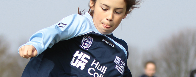Women’s academy football pictures from Longcroft School in Beverley, Hull College Girls faced Sheffield United Girls. HU17.net Picture...