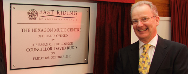 £750,000 Music Centre Opened in Beverley Councillor David Rudd, the Chairman of East Riding of Yorkshire Council, opened a new £750,000...