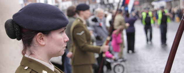 Pictures from the Remembrance Sunday Parade and ceremony held at Hengate Gardens, Beverley, photographs by...