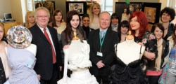 Old Curtains and Bras Win Fashion Awards East Riding students this morning won awards for their fashion outfits made from discarded net curtains, bras, old...