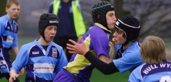 James McGahey set the tone for a fantastic 54-18 victory for Beverley Braves under-13s over...