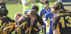 Charlie Barker scored a long range try in each half as Beverley Braves under 8s...