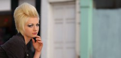 Hair by Elturco: Ellie Newman Ellie Newman has had her hair styled by local salon El Turco. A short asymmetric crop styled with...