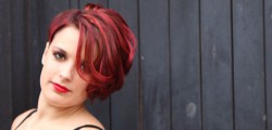 Short & Long Copper & Red: Jade Jones Jade’s hair has been cut using clippers on one side and then coloured with copper bronze and coral...