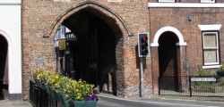 North Bar The North Bar is the town’s last surviving medieval gate. The other two, Newbiggen Gate and Keld Gate, were pulled down in the 18th and 19th centuries after falling into disrepair.