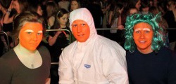 Beverley Minster hosted a Willy Wonka themed Youth Cafe for 250 young people in Beverley Minster on Friday night. The stage resembled a chocolate factory will strawberry scented smoke effects and giant sweets.