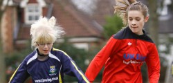 Mill Lane United 'Blues' maintained their 100% record as they racked up their fourteenth consective win in the East Riding Girls Football League as they beat Hessle Town Girls 10 - 1 at Broadgates.