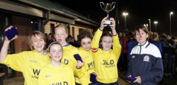Mill Lane United have lifted their first piece of silverware with a comprehensive 7 – 0 win over Hessle Town girls in the Tesco Cup. Played under flood lights at the East Riding County FA’s Roy West Centre United were simply too good