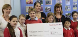 Sainsbury’s Make Donation To Beverley Primary School Staff from Sainsbury's donated £700 to the friends of St Nicholas Primary School. In a special assembly Mel Steel, a manager at Sainsbury's presented the cheque to head teacher Liz Pollard.
