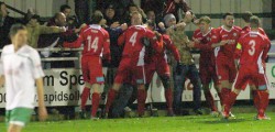 North Ferriby failed to extend their 16 game unbeaten run in the Evo stick Northern Premier League, losing at home to second placed Hednesford Town.