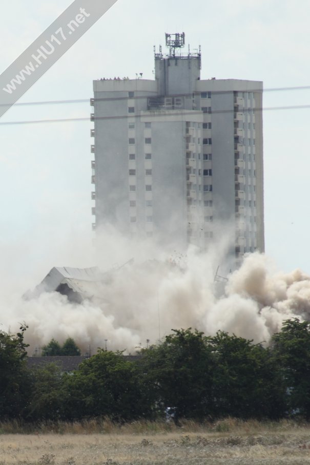 Sky Line Changes On The A1079 After Tower Blocks Are Blown Up