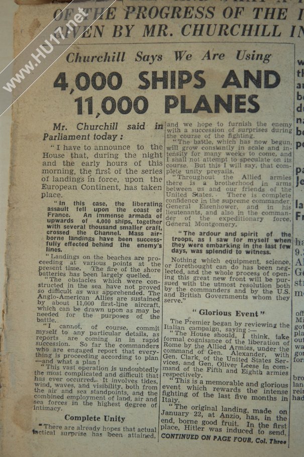 All Going To Plan that was the headline across the front of the late edition of The Star on this day 70 years ago, D-Day - #DDay70