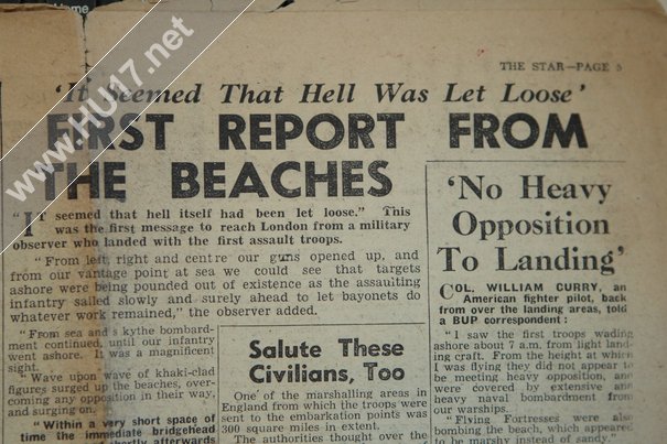 All Going To Plan that was the headline across the front of the late edition of The Star on this day 70 years ago, D-Day - #DDay70