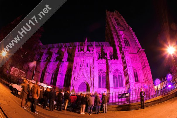 Beverley Minster Turned Purple To Raise Awareness Of Pancreatic Cancer