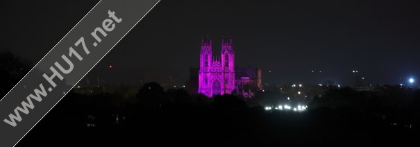 Beverley Minster Turned Purple To Raise Awareness Of Pancreatic Cancer