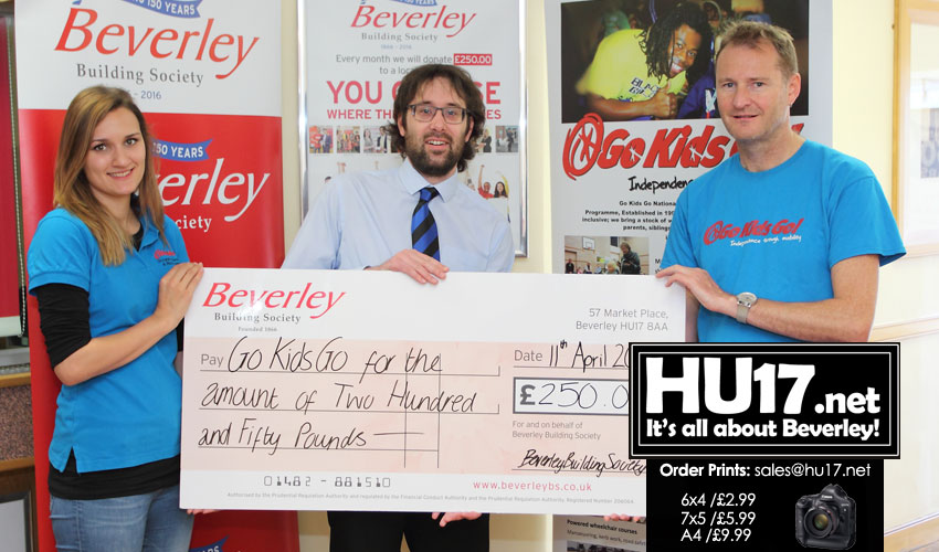 Go Kids Go! Named Beverley Building Society Charity of the Month