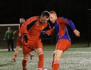 Action From a Night of Soccer Six