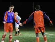 Action From a Night of Soccer Six