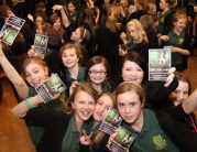 Cherri V Entertains Pupils at Longcroft School