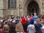 Paralympic Flame Is Welcomed By Hundreds At Beverley Minster