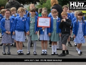 Walking Bus Sends Clear Message To Motorists To Slow Down!