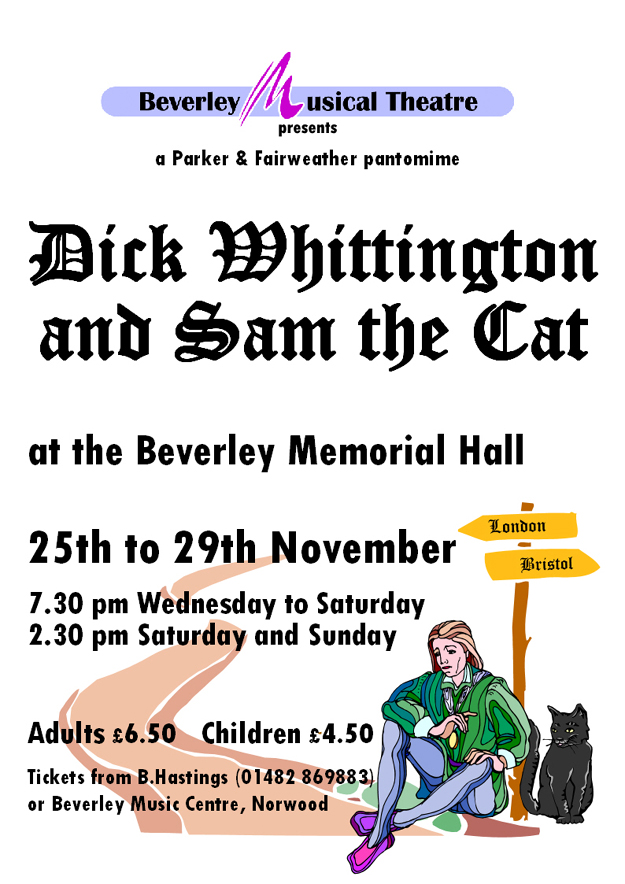 Dick Whittington at the Beverley Memorial Hall