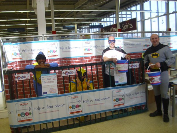 Heroes Weekend At Tesco Raises Over £1000 For Cancer Research UK