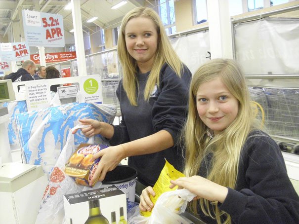 Beverley Shoppers Support Local High School’s Tesco Bag Pack 