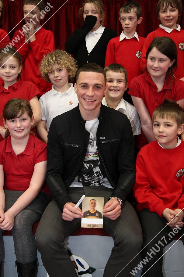 Hull City's James Chester Visits Swinemoor School