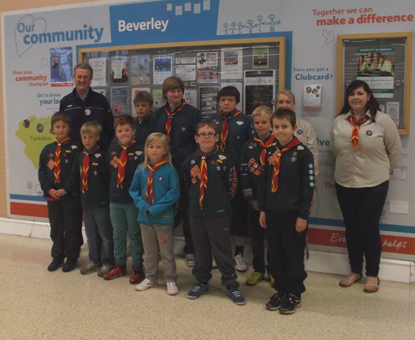 Beverley Shoppers Support Beverley District Scouts’ Tesco Bag Pac