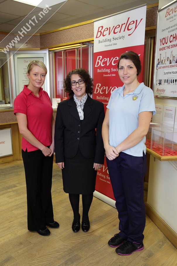 Sunshine House Grateful For Donation From Beverley Building Society