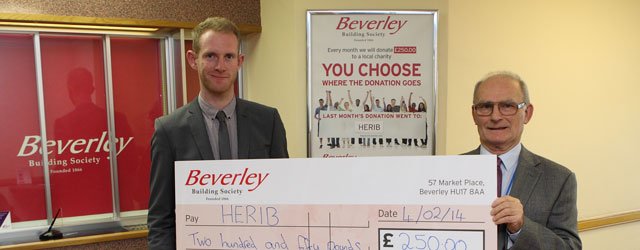 HERIB Win Beverley Building Society’s Charity of the Month Competition