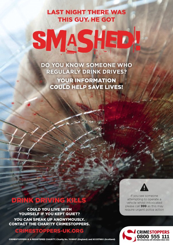 Help Drive Down Deaths And Give Information On Regular Drink Drivers To Crimestoppers