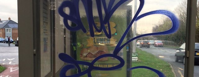 Police Appeal After Graffiti Appears On Bus Shelters And Walls On Victoria Road