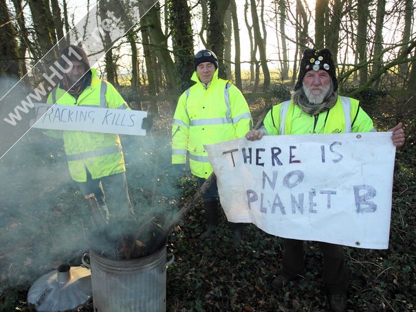 Anti Fracking Campaigners Brave The Elements To Protest 