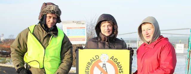 Anti Fracking Campaigners Brave The Elements To Protest