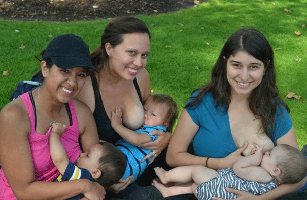 Mothers participating in Big Latch On attempt world breast-feeding record -  CBS News