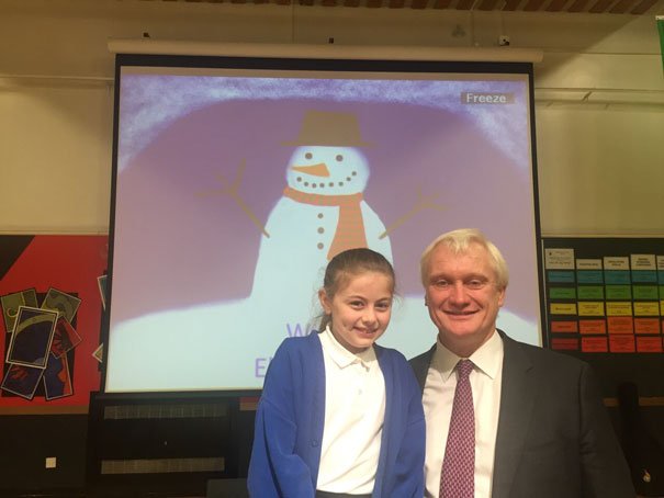 MP Congratulates Pupil on Excellent Christmas Card Artwork