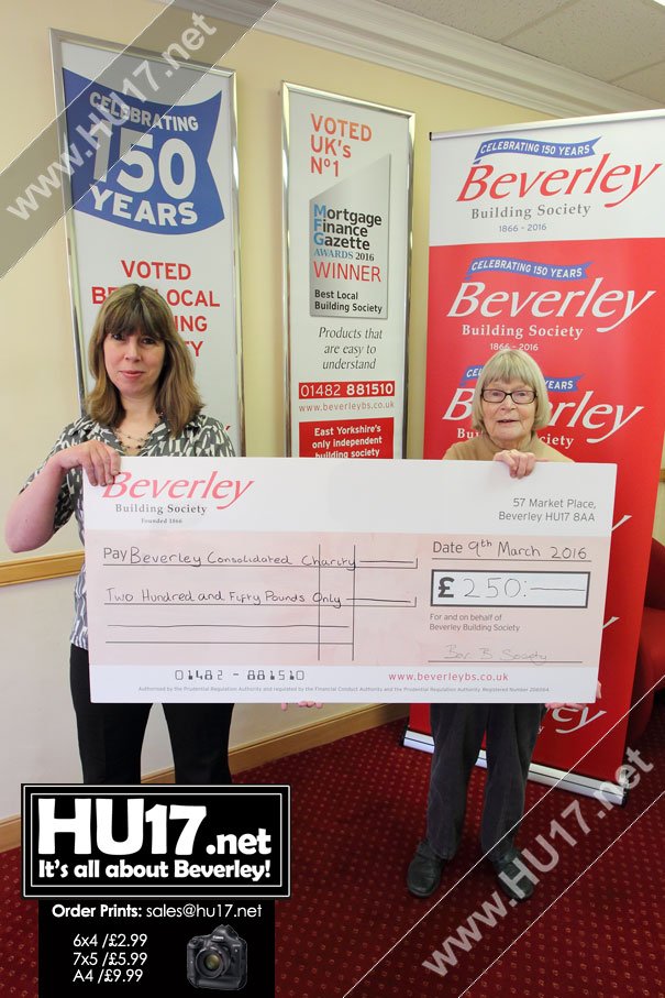 Beverley Consolidated Charity Wins Beverley Building Society Charity of the Month
