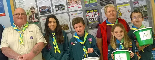 Brandesburton Scouts Tesco Bag Pack Raises £575