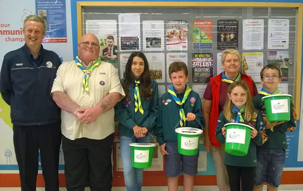 Brandesburton Scouts Tesco Bag Pack Raises £575