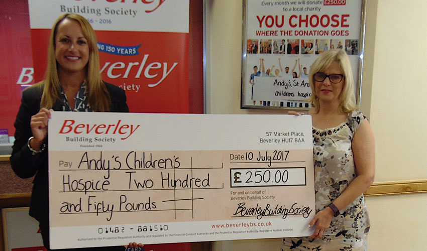 Children’s Hospice Wins Beverley Building Society Charity of the Month