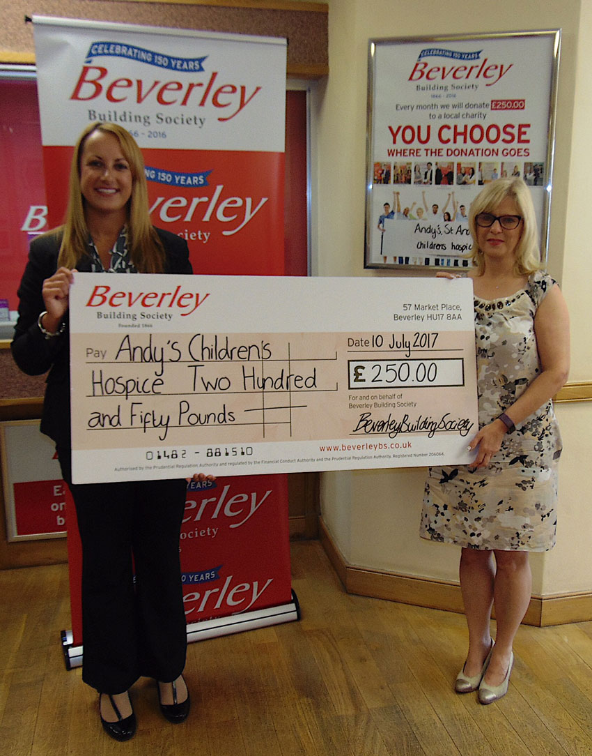 Children’s Hospice Wins Beverley Building Society Charity of the Month